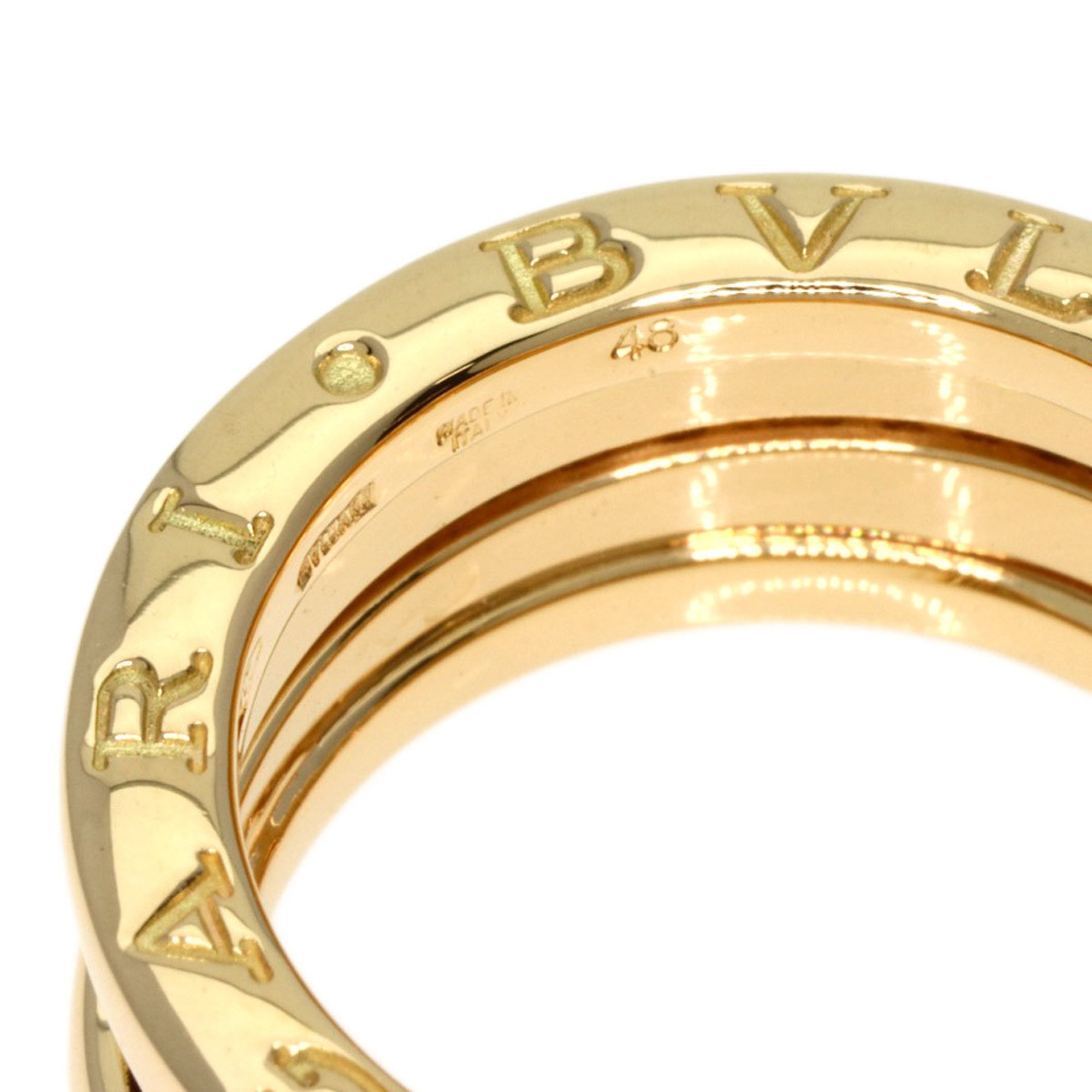 BVLGARI B-zero1 B-zero One 2-band S #48 Ring, K18 Yellow Gold, Women's