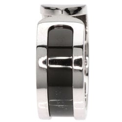 Cartier C2 Black Lacquer #53 Ring, 18K White Gold, Women's, CARTIER