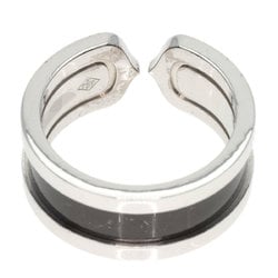 Cartier C2 Black Lacquer #53 Ring, 18K White Gold, Women's, CARTIER