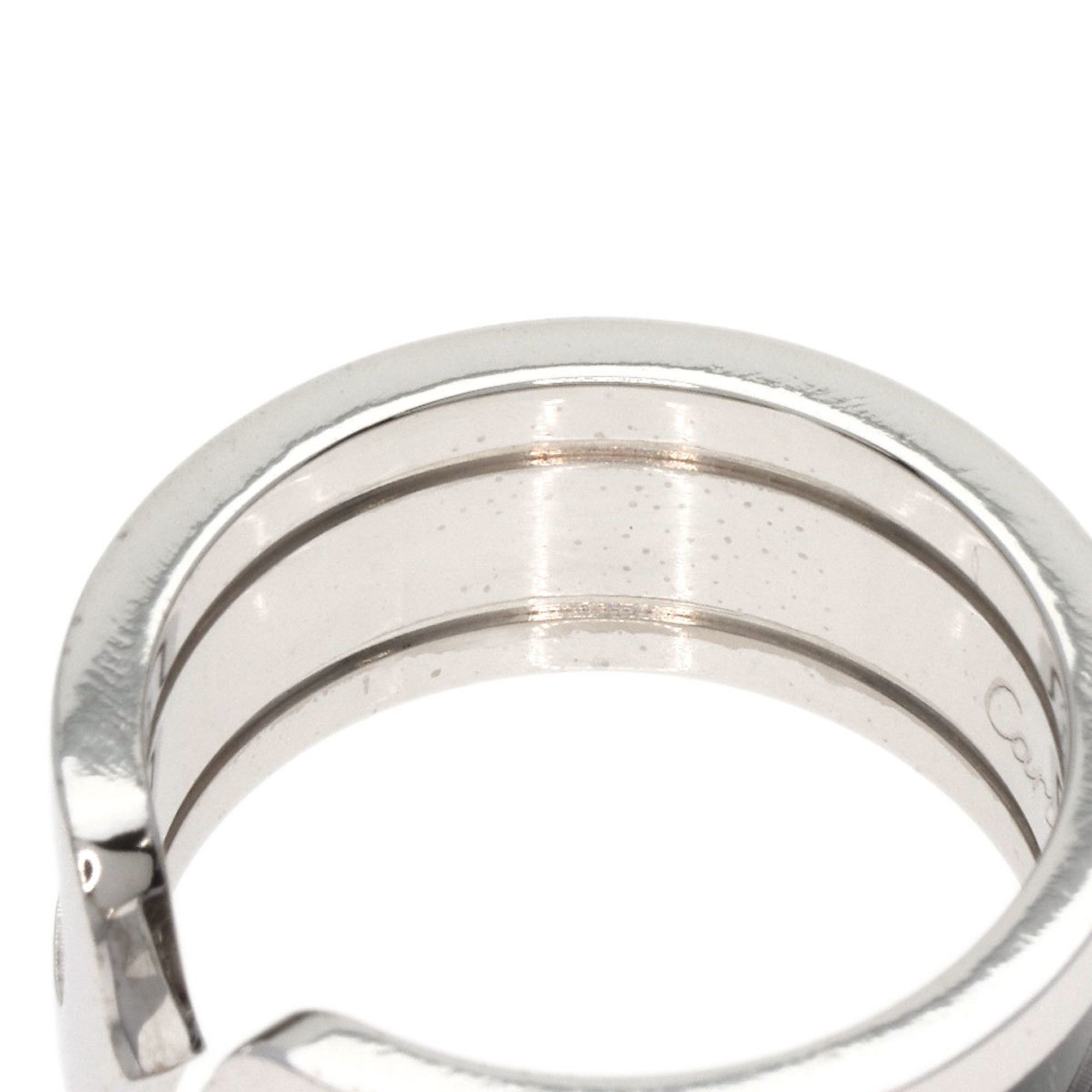 Cartier C2 Black Lacquer #53 Ring, 18K White Gold, Women's, CARTIER