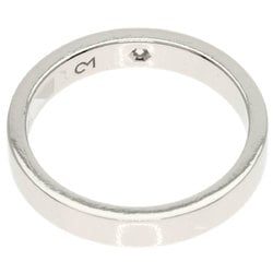 Cartier Engraved 1P Diamond #49 Ring Platinum PT950 Women's CARTIER