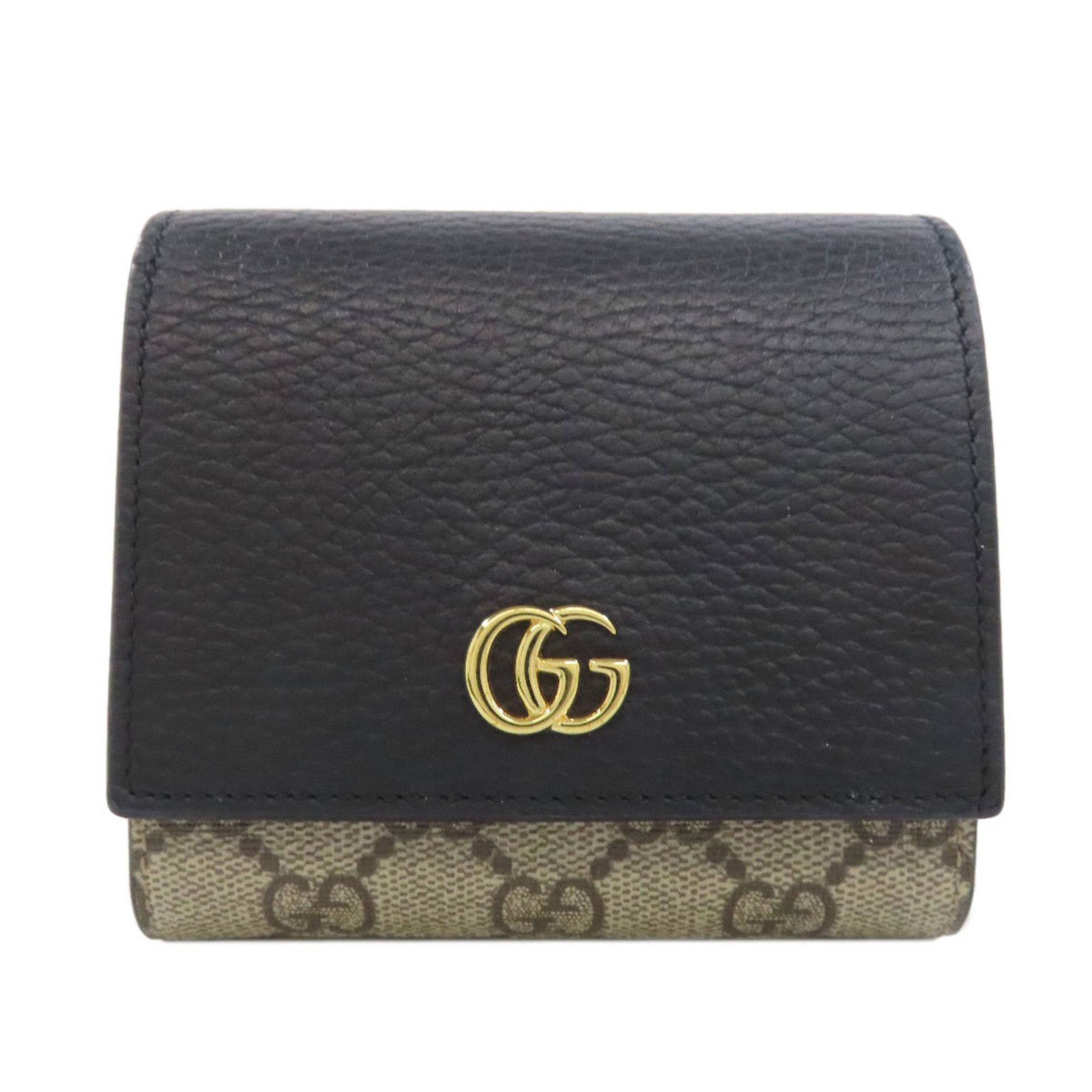 Gucci 598587 Double G Bicolor Medium Wallet Bi-fold Leather Women's GUCCI