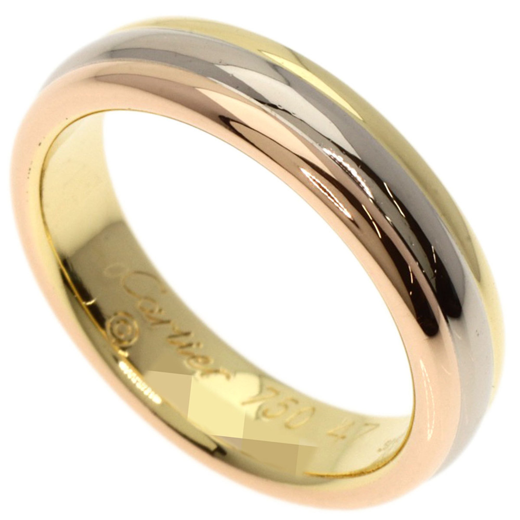 Cartier Three Color #47 Ring, K18 Yellow Gold, K18WG, K18PG, Women's, CARTIER