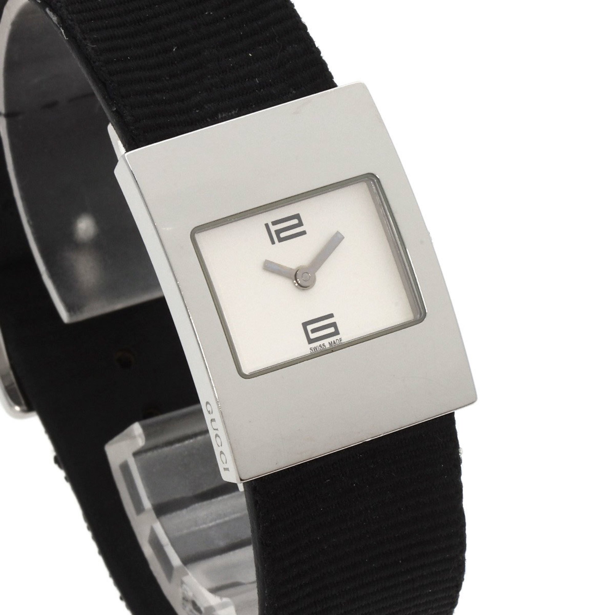 Gucci 4900L Square Face Watch Stainless Steel Leather Women's GUCCI