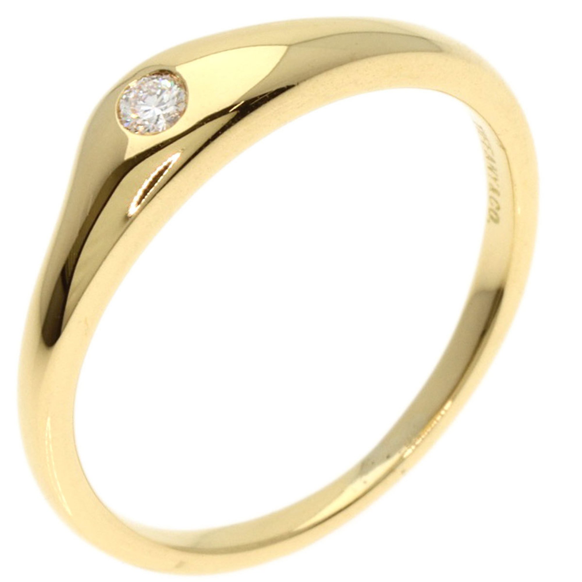 Tiffany Curved Band 1P Diamond Ring, 18K Yellow Gold, Women's, TIFFANY&Co.