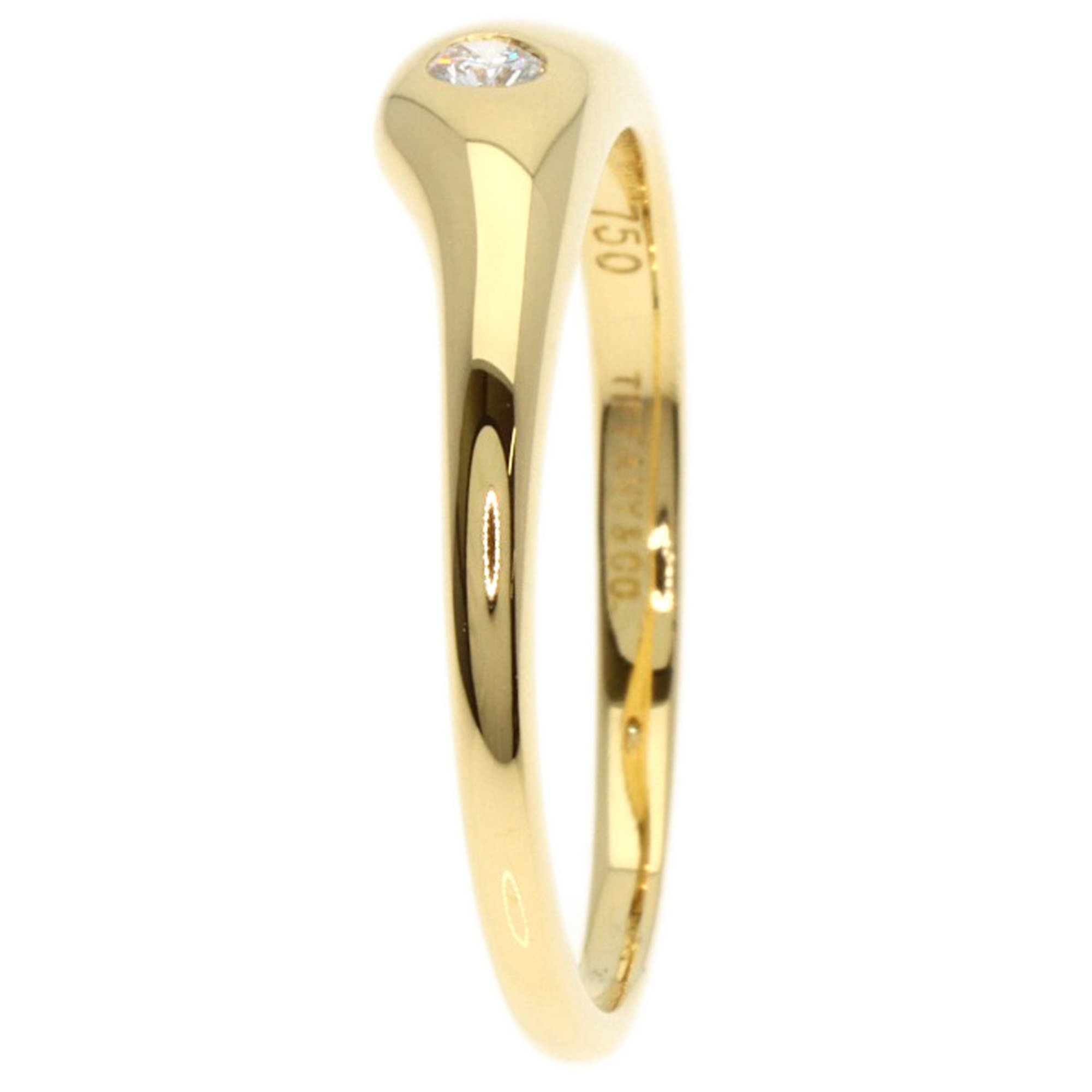 Tiffany Curved Band 1P Diamond Ring, 18K Yellow Gold, Women's, TIFFANY&Co.