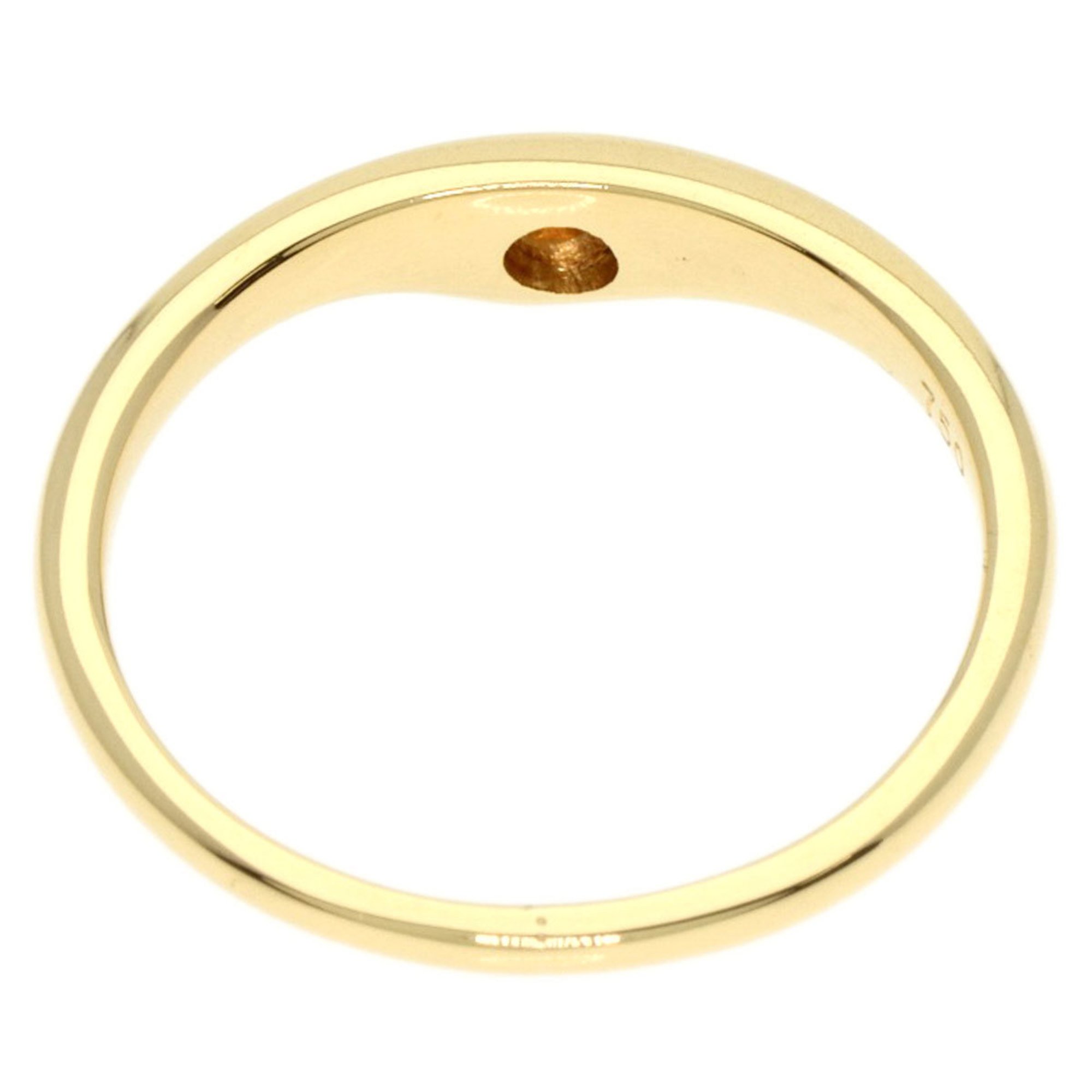 Tiffany Curved Band 1P Diamond Ring, 18K Yellow Gold, Women's, TIFFANY&Co.