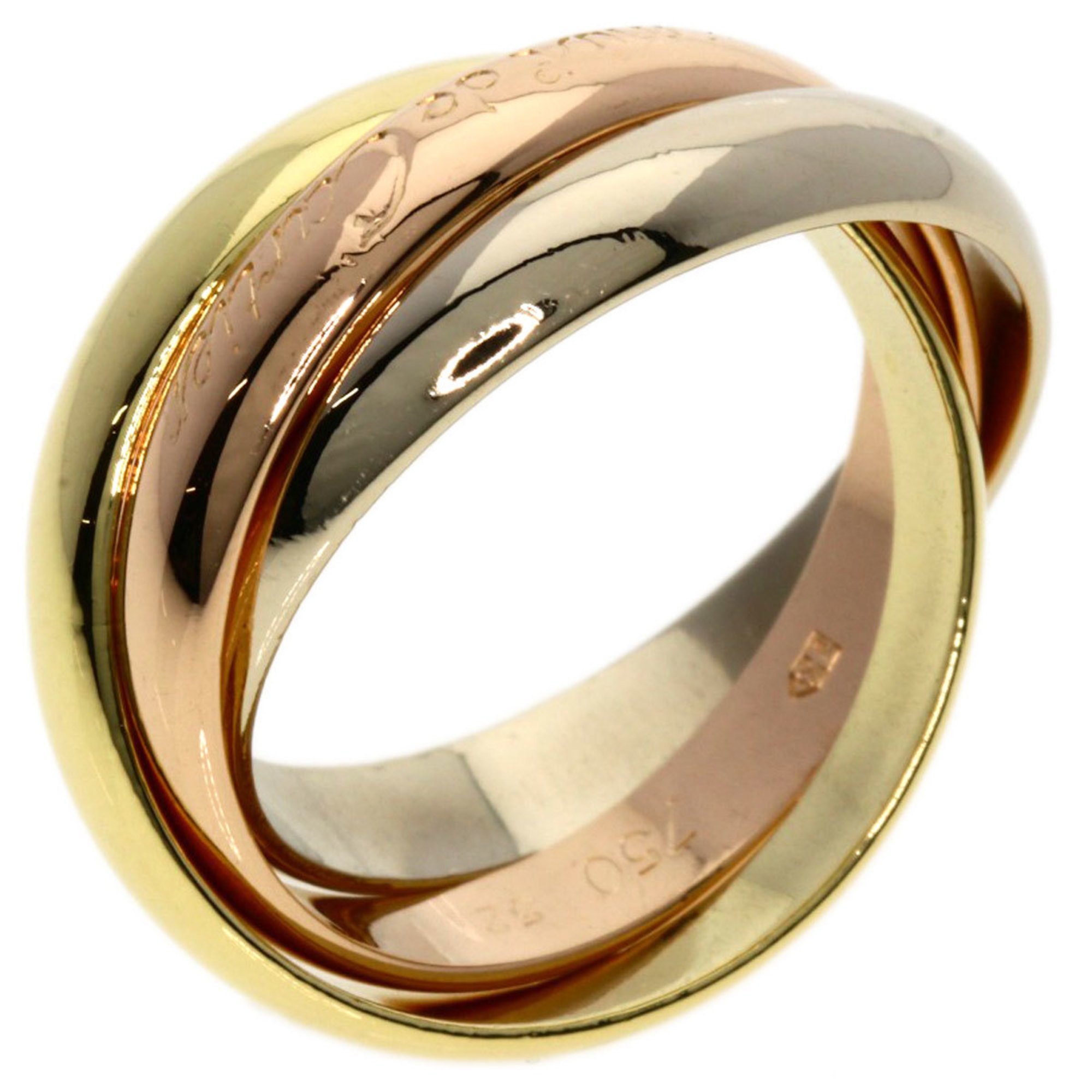 Cartier Trinity #52 Ring, K18 Yellow Gold, K18WG, K18PG, Women's, CARTIER