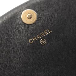 CHANEL Matelasse Shoulder Bag, Lambskin, Women's, Black