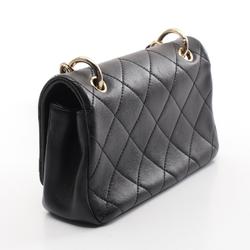 CHANEL Matelasse Shoulder Bag, Lambskin, Women's, Black