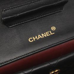 CHANEL Matelasse Shoulder Bag, Lambskin, Women's, Black