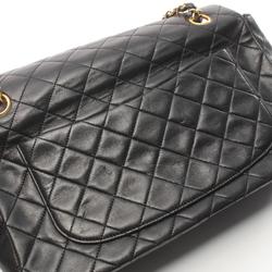 CHANEL Matelasse Shoulder Bag, Lambskin, Women's, Black