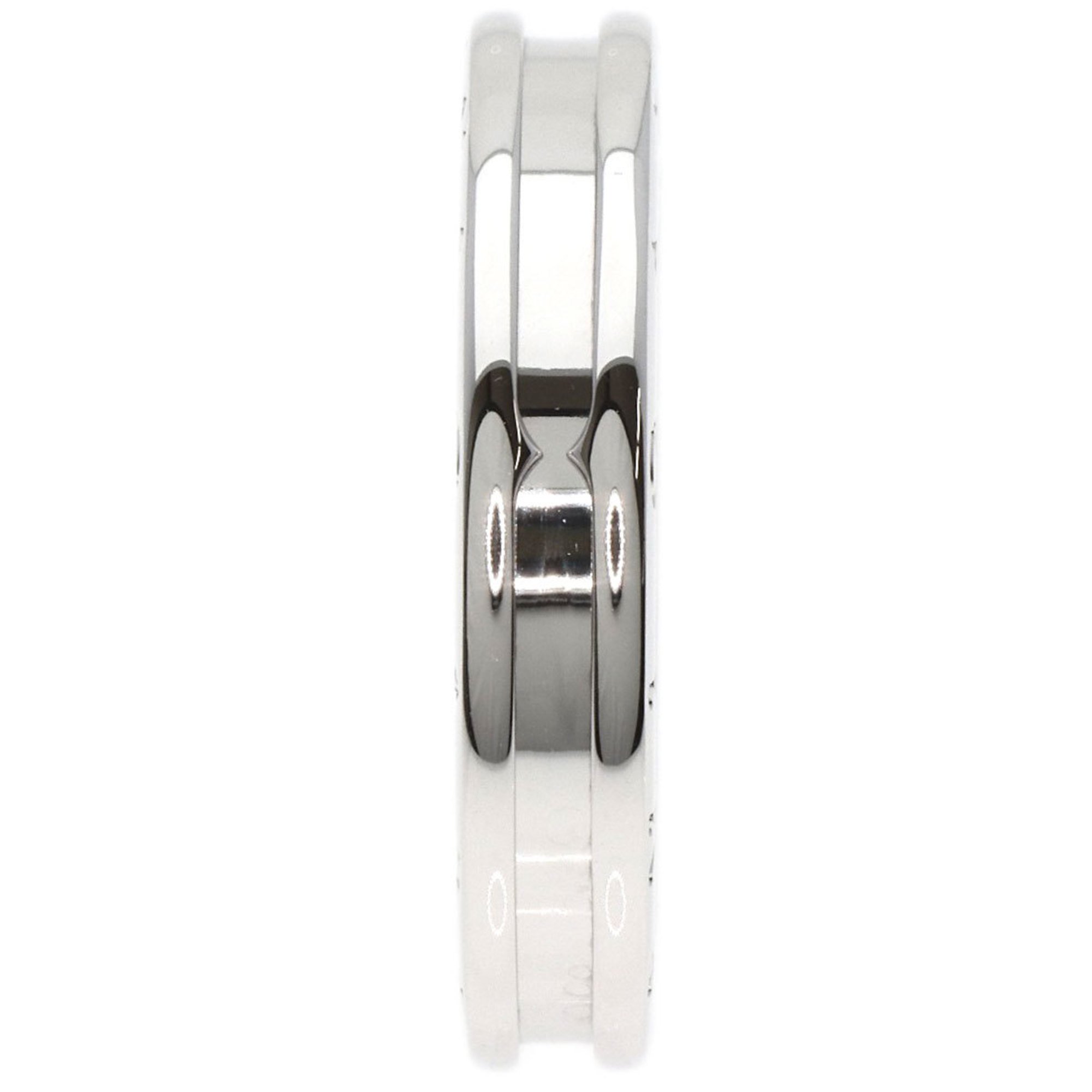 BVLGARI B-zero1 B-zero One 1 Band #65 Ring, K18 White Gold, Men's, Women's,