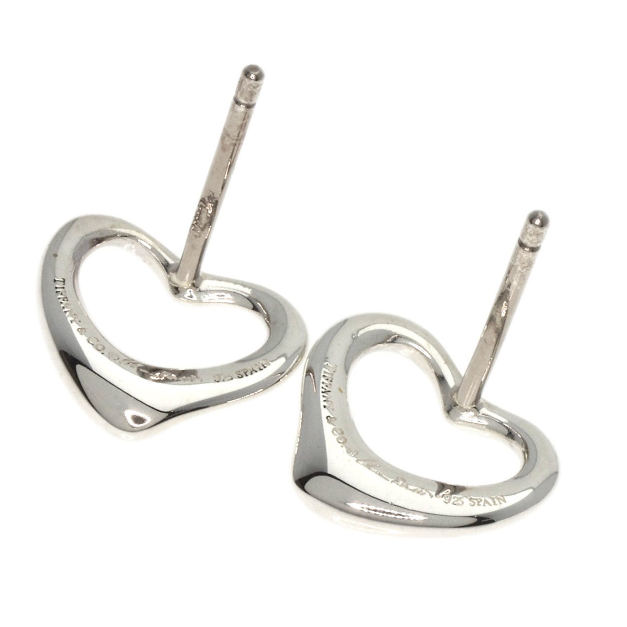 Tiffany & Co. Heart Earrings, Silver, K14WG, Women's, TIFFANY