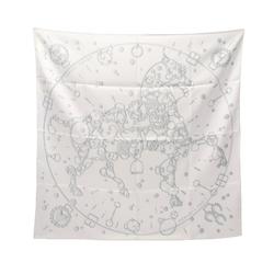 Hermes HERMES Carré 90 CHEVAL FUSION Scarf Silk Women's White Multicolor