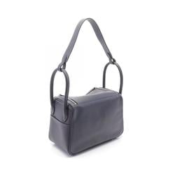 Hermes Lindy 26 Shoulder Bag, Evercolor, Women's, Navy