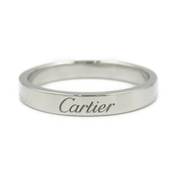 Cartier C de Wedding Ring, Pt950 Platinum, Men's, Women's, Silver, B4054056