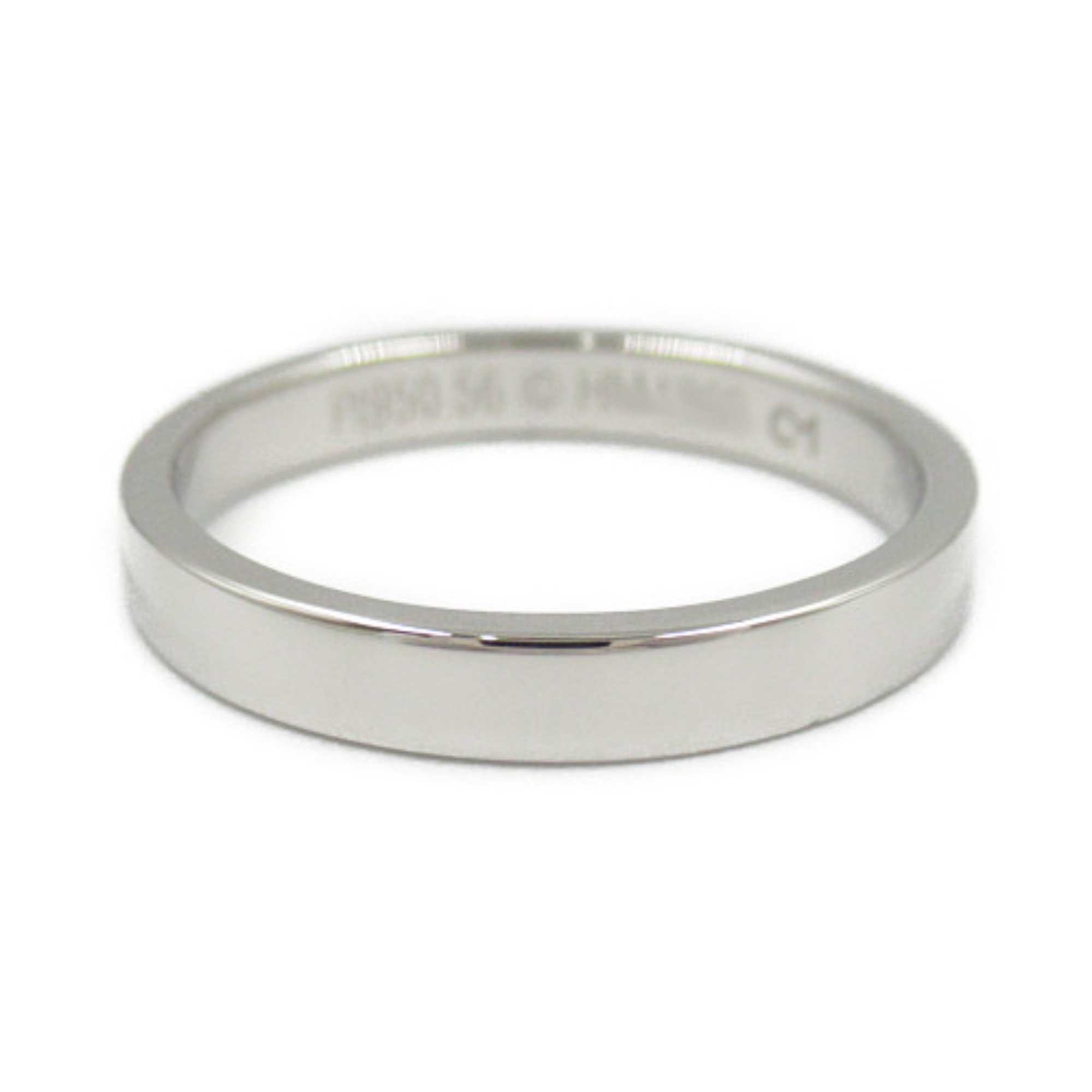 Cartier C de Wedding Ring, Pt950 Platinum, Men's, Women's, Silver, B4054056