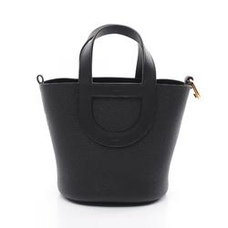 Hermes HERMES In the Loop 18 PM Handbag Bag Taurillon Clemence Swift Leather Women's Black G Hardware B Engraved