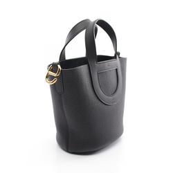 Hermes HERMES In the Loop 18 PM Handbag Bag Taurillon Clemence Swift Leather Women's Black G Hardware B Engraved