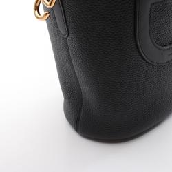 Hermes HERMES In the Loop 18 PM Handbag Bag Taurillon Clemence Swift Leather Women's Black G Hardware B Engraved