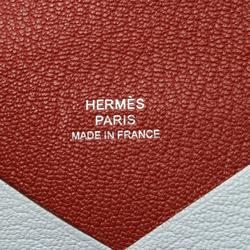 Hermes HERMES Calvi Bloomryum Wallet/Coin Case Wallet Chevre Women's Blue