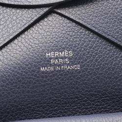 Hermes HERMES Calvi Duo Wallet/Coin Case Wallet Evercolor Women's Navy