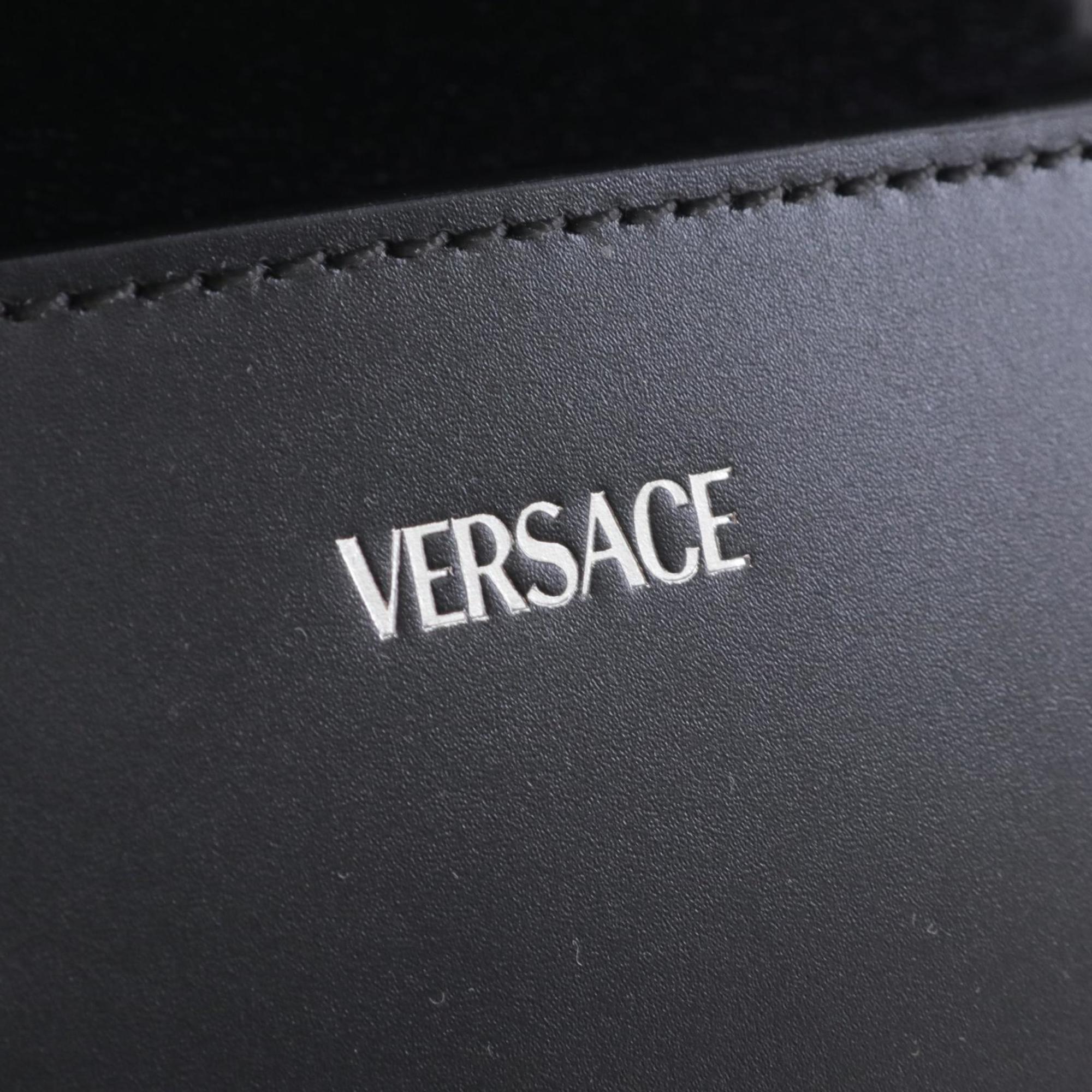 Versace Greca Goddess Shoulder Bag Leather Women's Black 10109511A051341B00P