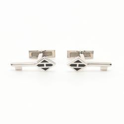 HERMES Cufflinks Metal Men's Silver Black