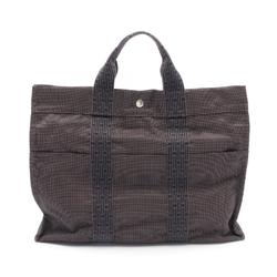 Hermes HERMES Air Line MM Tote Bag Nylon Canvas Men's Women's Gray