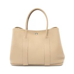 Hermes HERMES Garden PM Tote Bag Vache Country Women's Beige