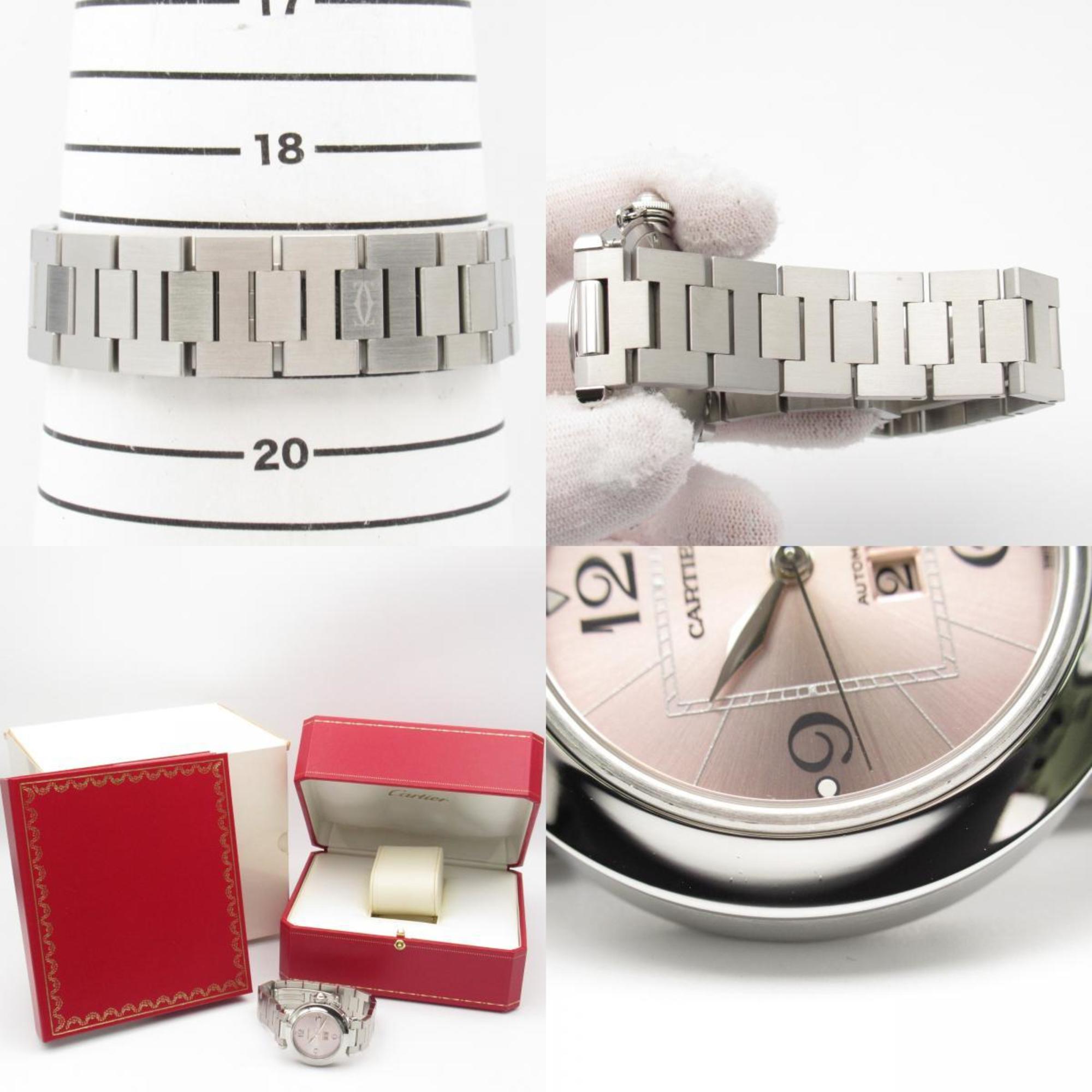 Cartier Pasha C Big Date Watch Stainless Steel Boys Pink W31058M7