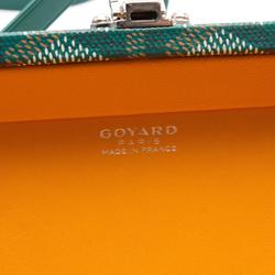 GOYARD Menodiaire Trunk Shoulder Bag Coated Canvas Leather Women's Green Brown Multicolor