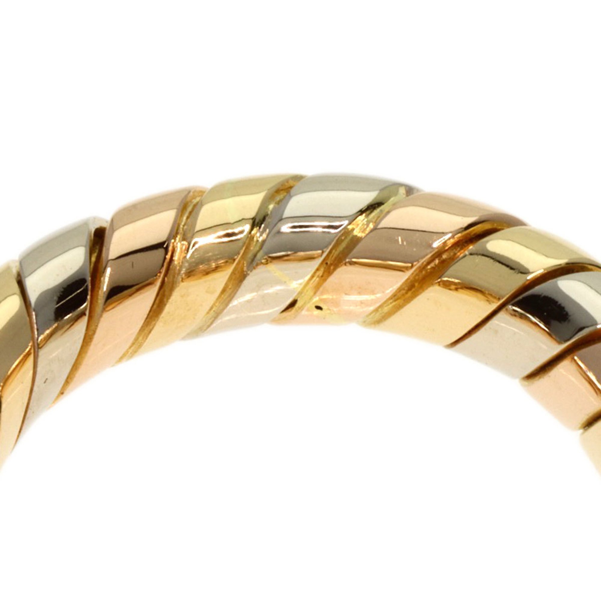 BVLGARI Tubogas Ring, 18K Yellow Gold, 18PG, 18WG, Women's