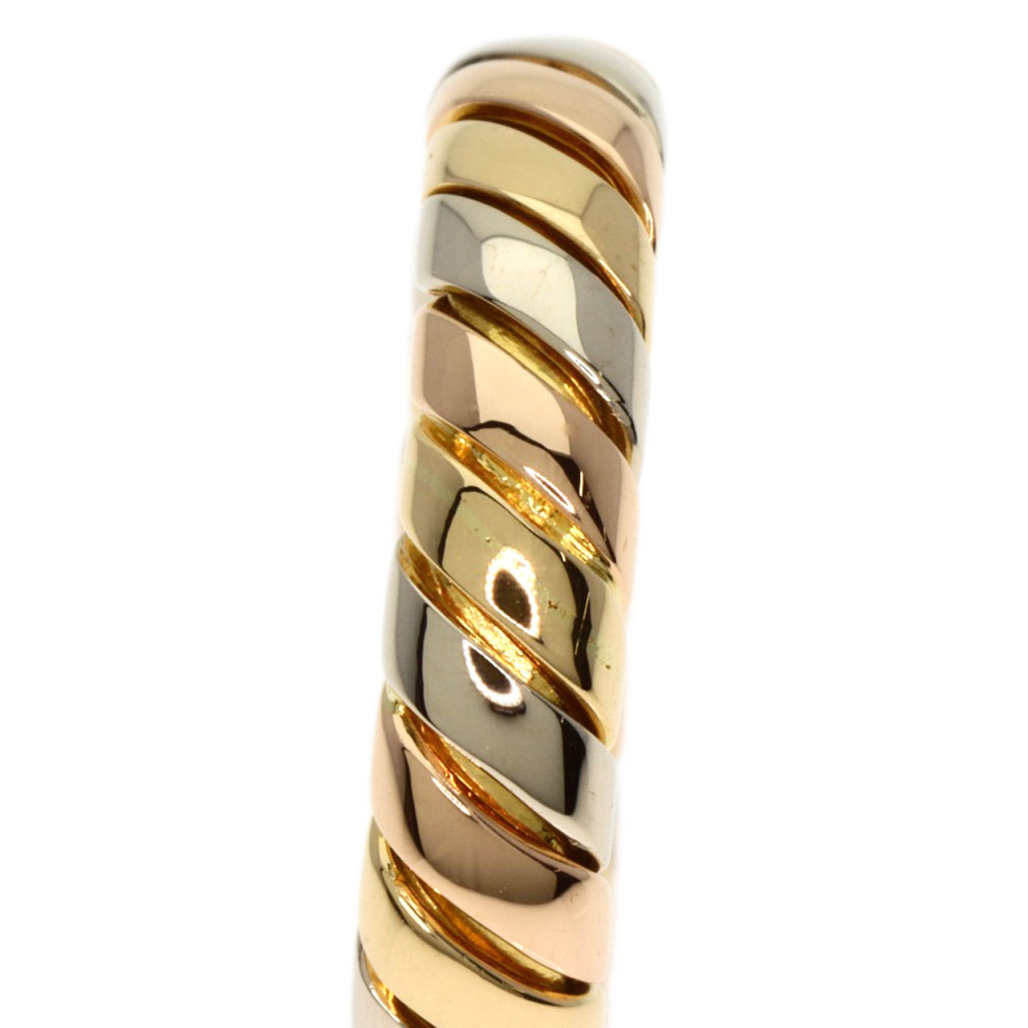 BVLGARI Tubogas Ring, 18K Yellow Gold, 18PG, 18WG, Women's