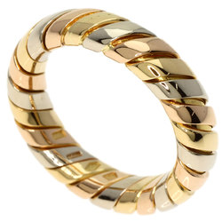 BVLGARI Tubogas Ring, 18K Yellow Gold, 18PG, 18WG, Women's