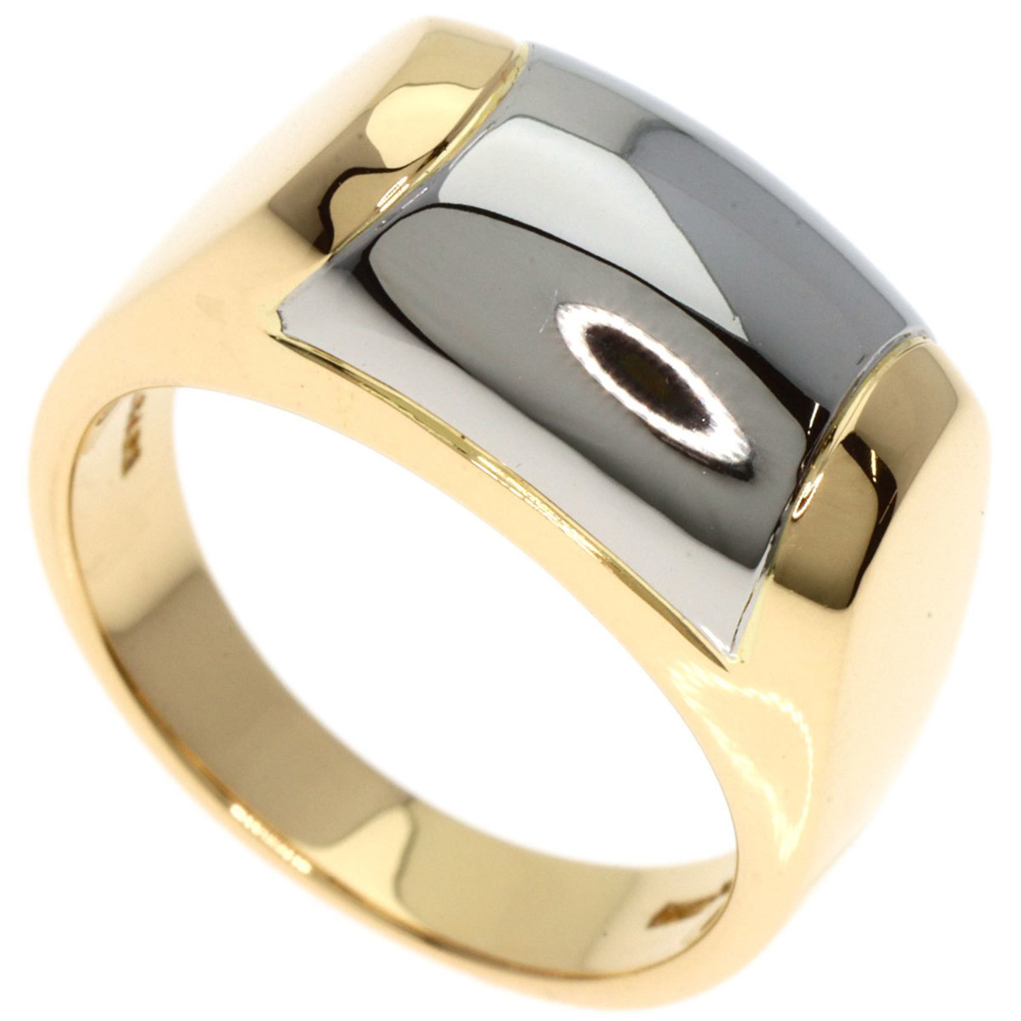 BVLGARI Tronchetto Ring, 18K Yellow Gold, Stainless Steel, Women's