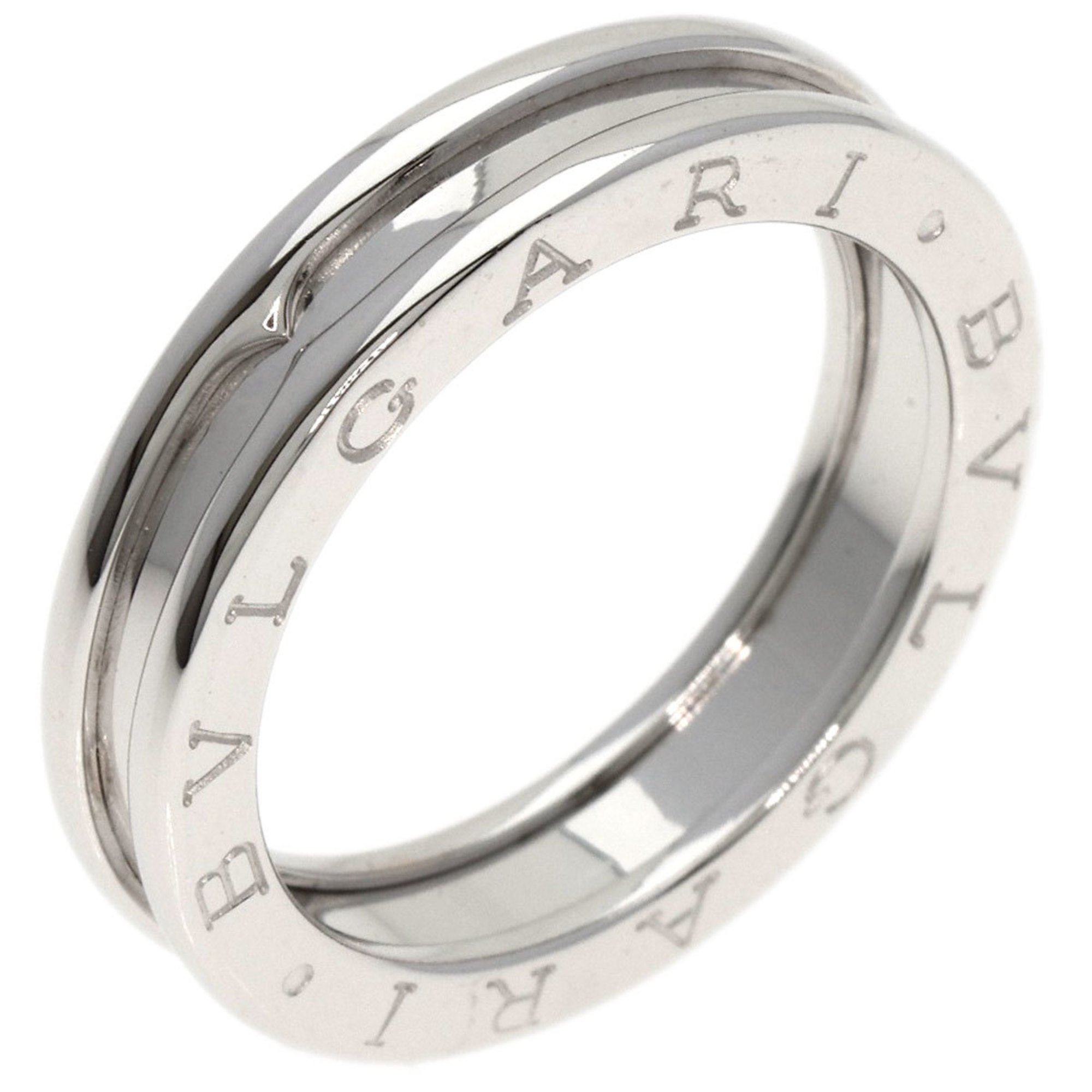 BVLGARI B-zaro1 B-Zero 1 Band #56 Ring, K18 White Gold, Women's