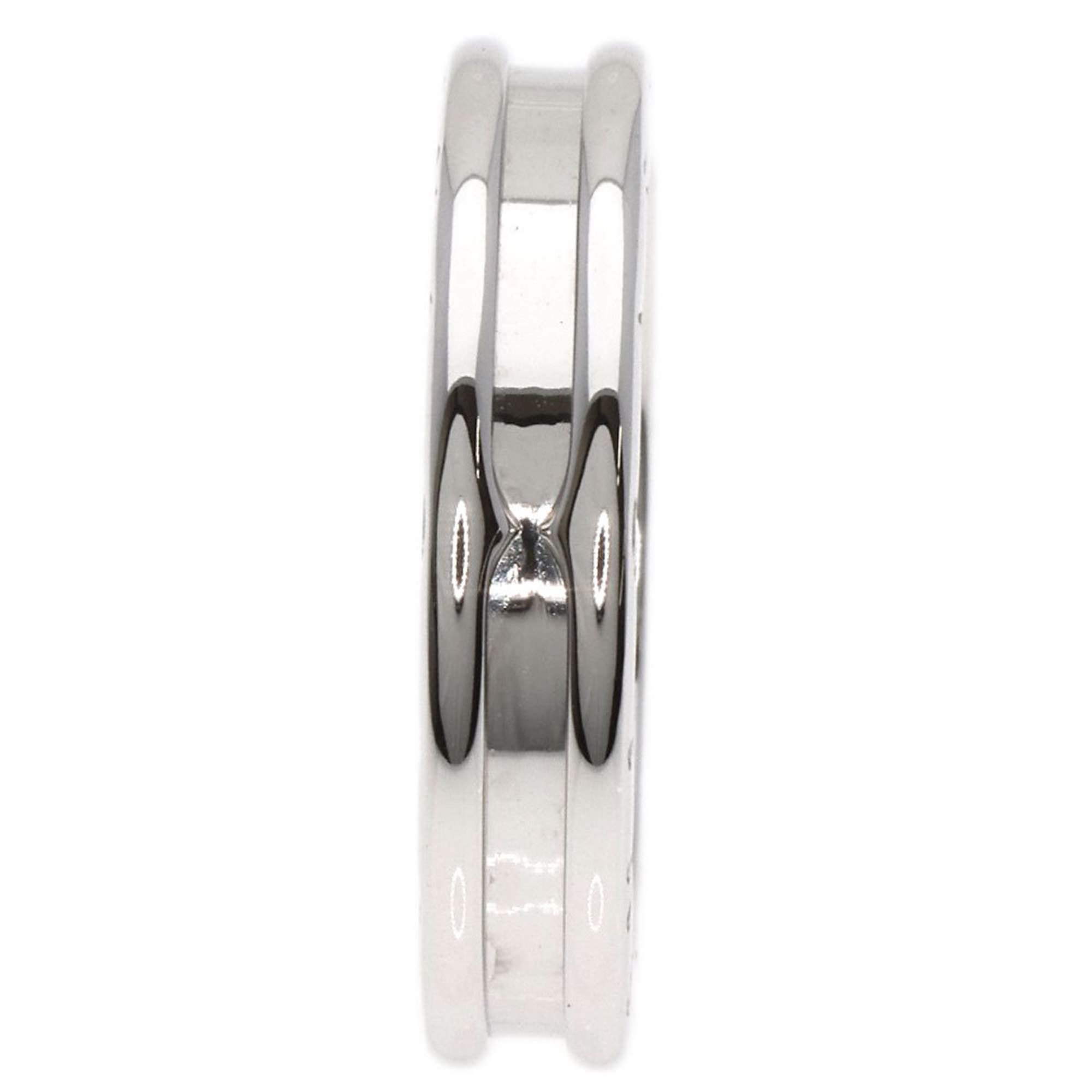 BVLGARI B-zaro1 B-Zero 1 Band #56 Ring, K18 White Gold, Women's