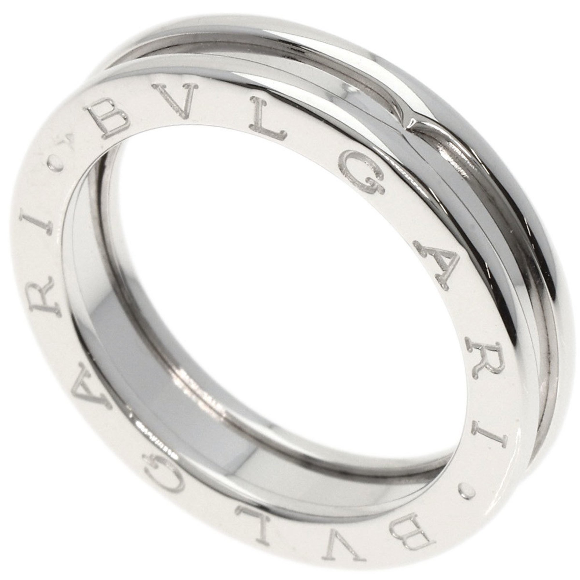 BVLGARI B-zaro1 B-Zero 1 Band #56 Ring, K18 White Gold, Women's