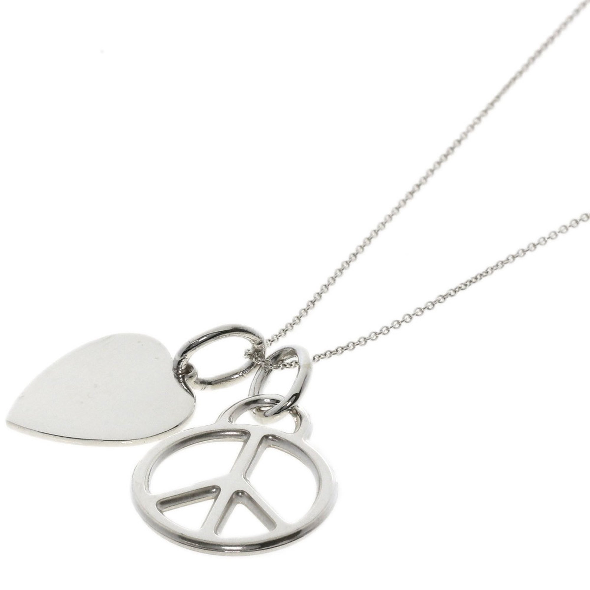 Tiffany Peace Heart Necklace Silver Women's TIFFANY&Co.