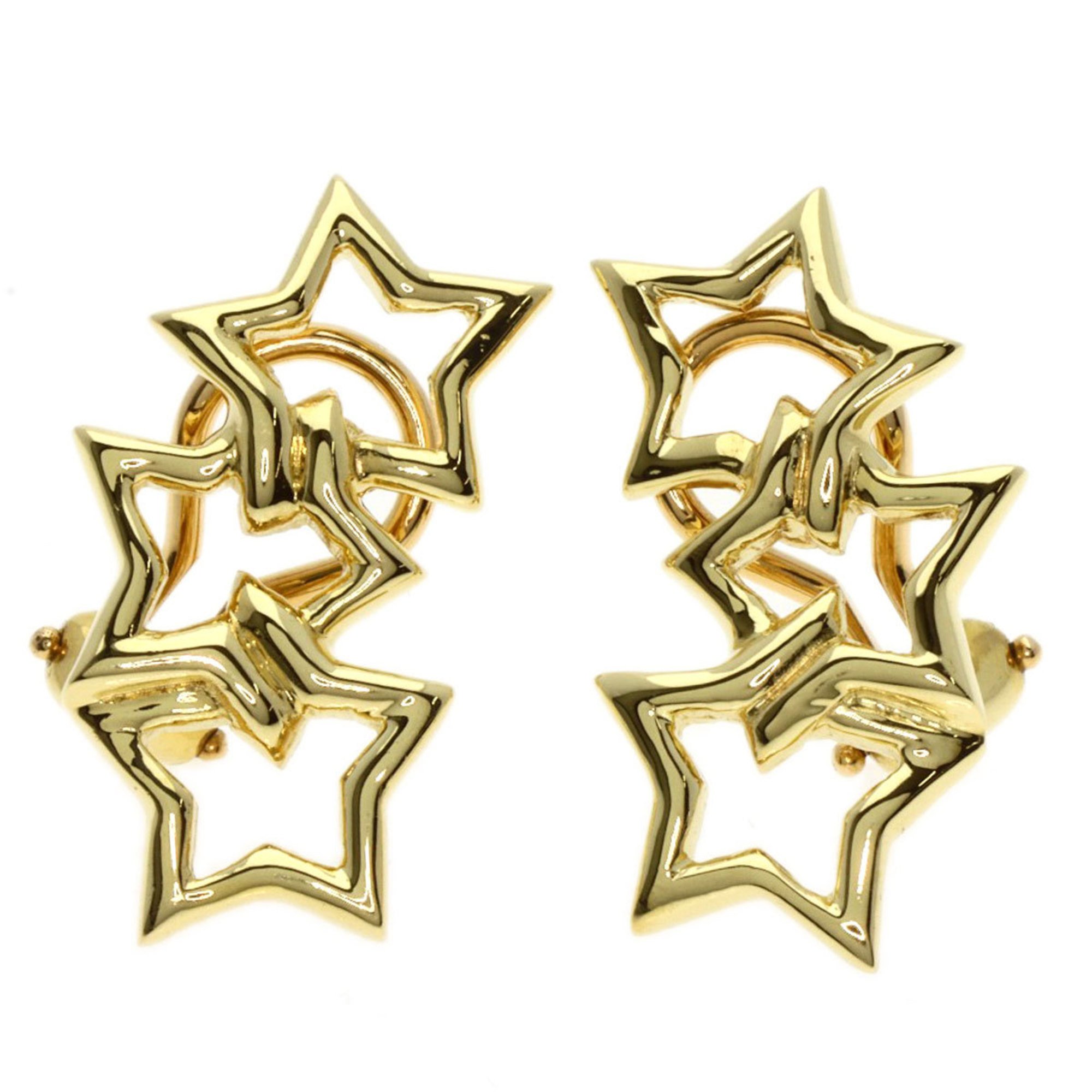 Tiffany Triple Star Earrings, 18K Yellow Gold, Women's, TIFFANY&Co.