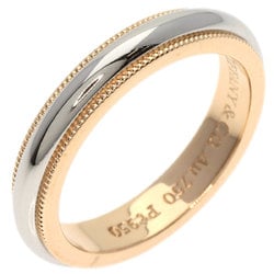 Tiffany & Co. Milgrain Ring, 18K Pink Gold, PT950, Women's, TIFFANY