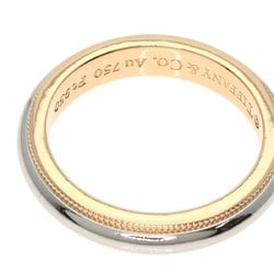 Tiffany & Co. Milgrain Ring, 18K Pink Gold, PT950, Women's, TIFFANY