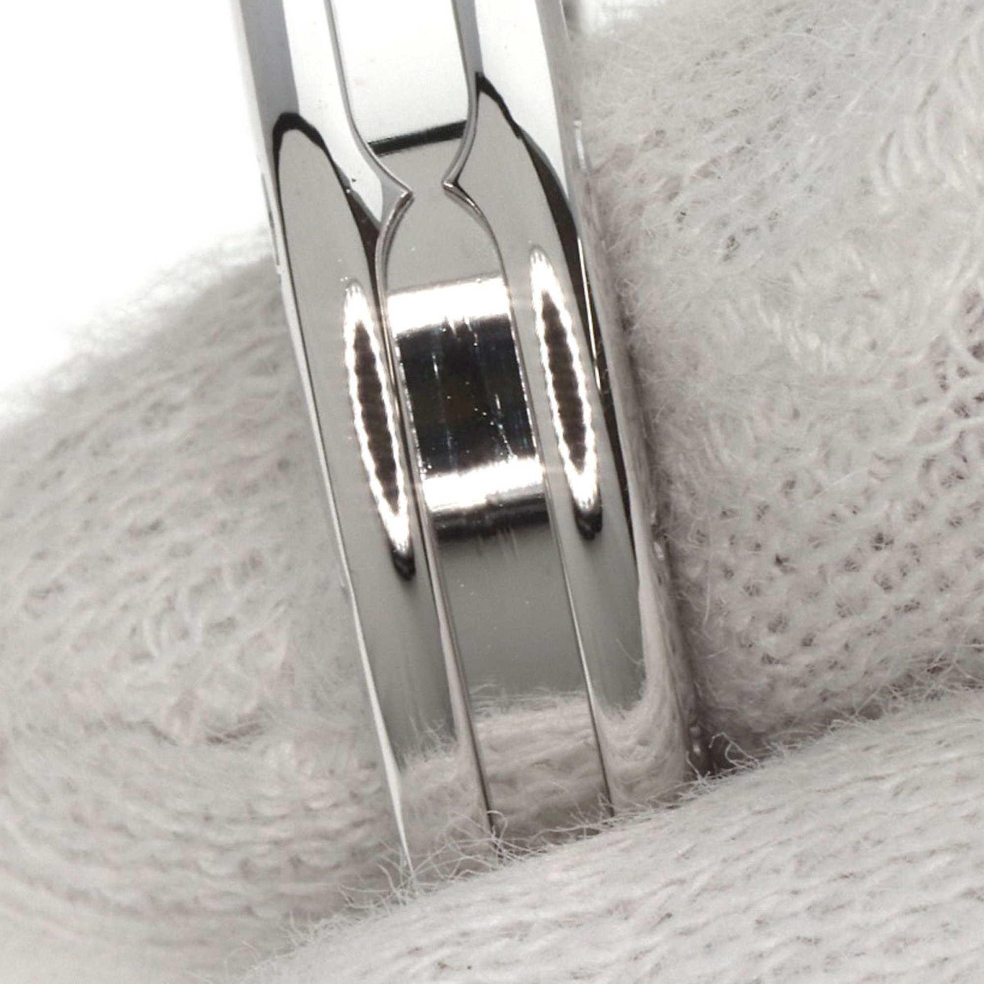 BVLGARI B-zero1 B-zero One 1 Band #61 Ring, K18 White Gold, Men's, Women's,