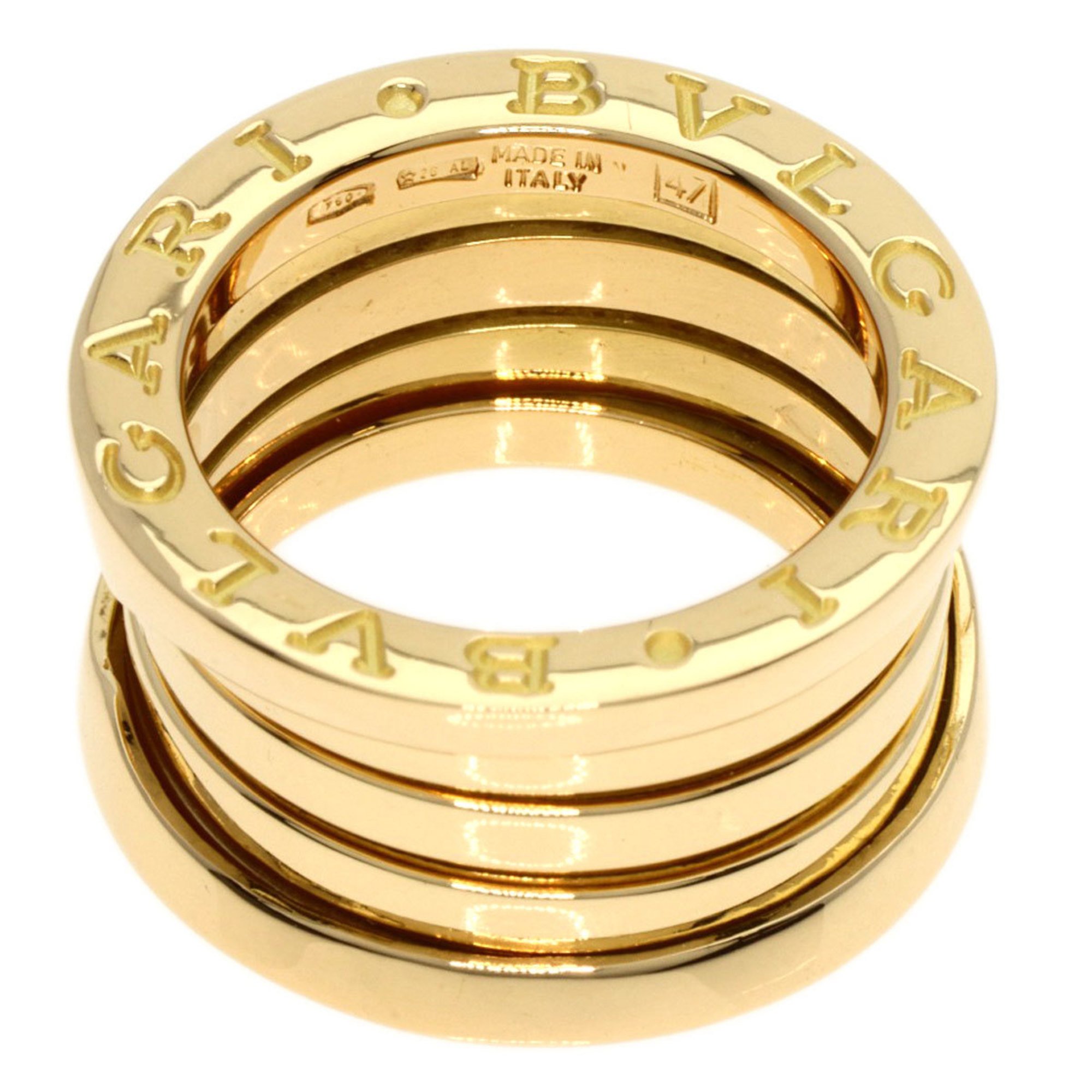 BVLGARI B-zero1 B-zero One 4 Hand M #47 Ring, K18 Yellow Gold, Women's