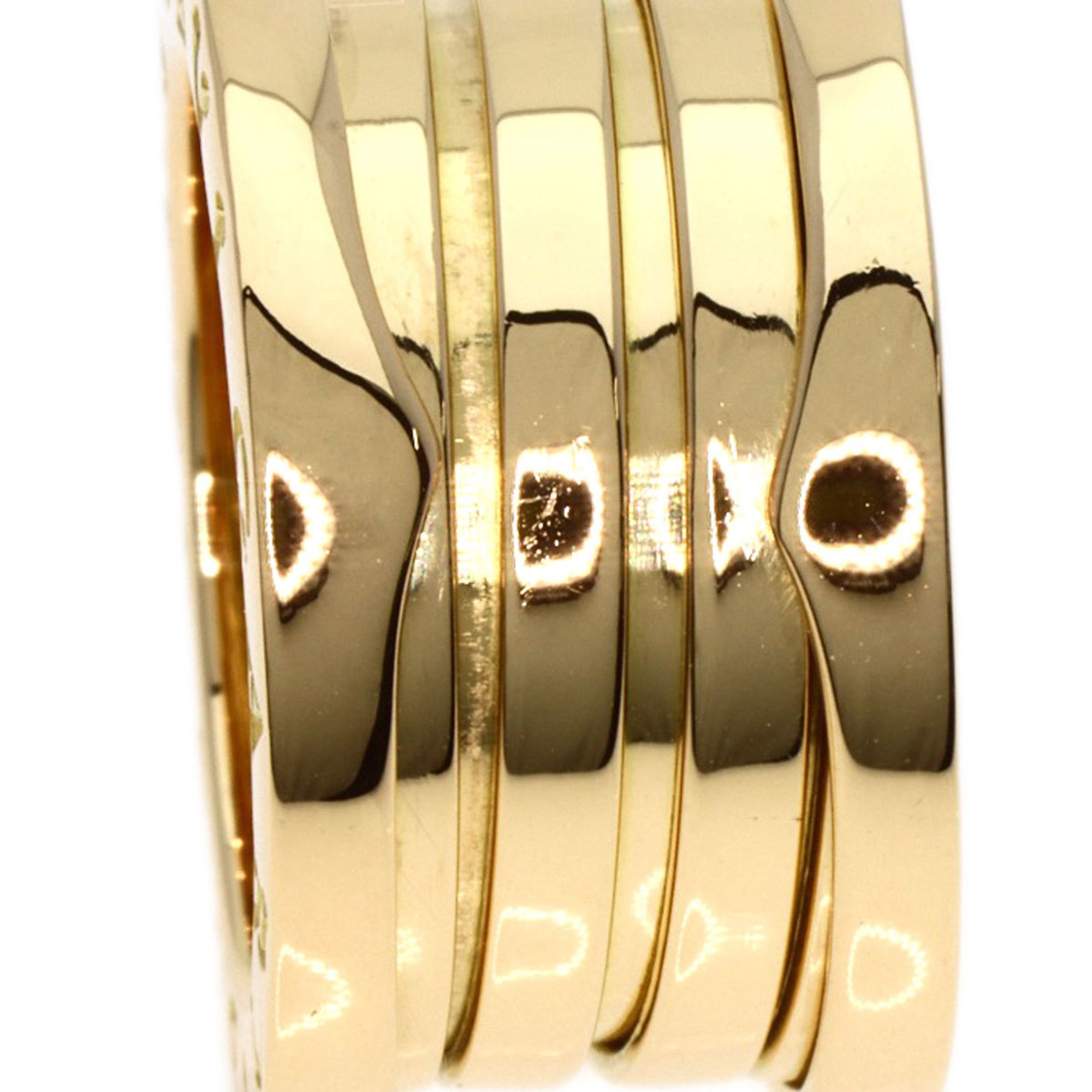 BVLGARI B-zero1 B-zero One 4 Hand M #47 Ring, K18 Yellow Gold, Women's