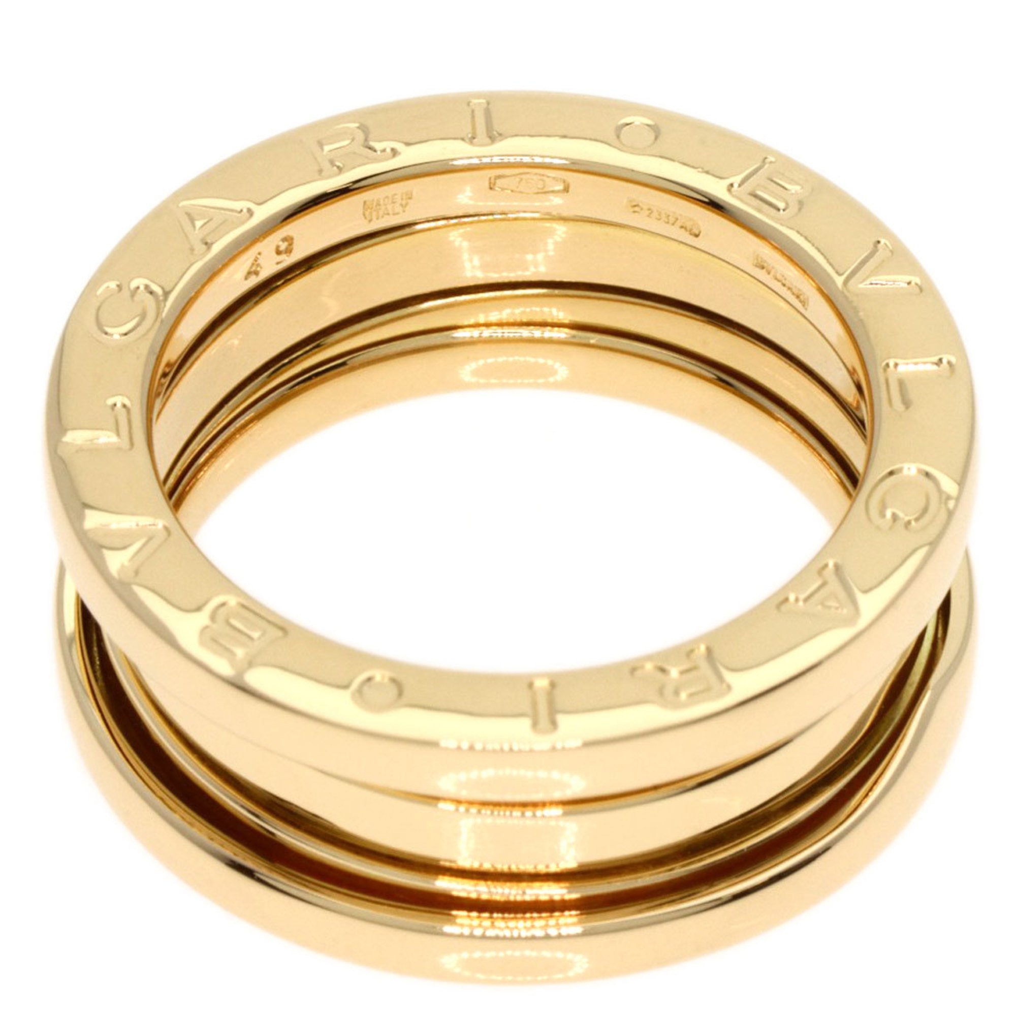 BVLGARI B-zero1 B-zero 1 2-band S #49 Ring, K18 Yellow Gold, Women's