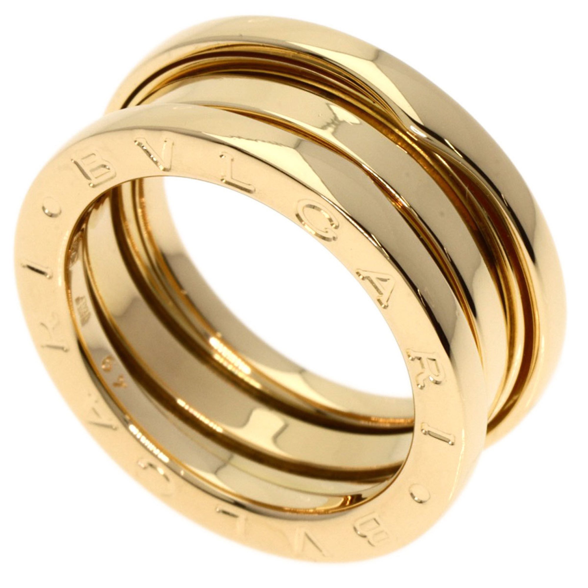 BVLGARI B-zero1 B-zero 1 2-band S #49 Ring, K18 Yellow Gold, Women's