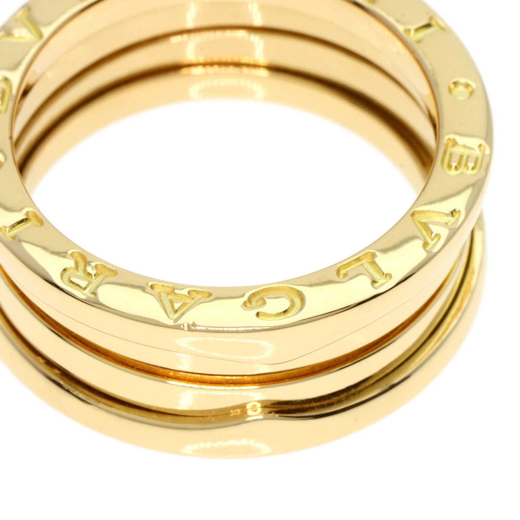 BVLGARI B-zero1 B-zero One 2-Band S #55 Ring, K18 Yellow Gold, Women's